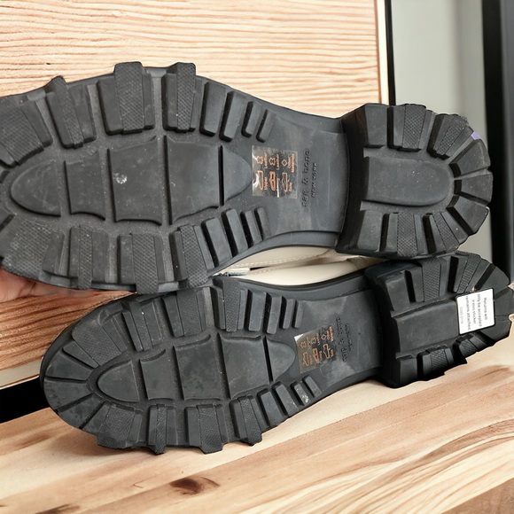 rag & bone Shiloh combat boot in Antique White cream white leather 40 - Picture 3 of 8